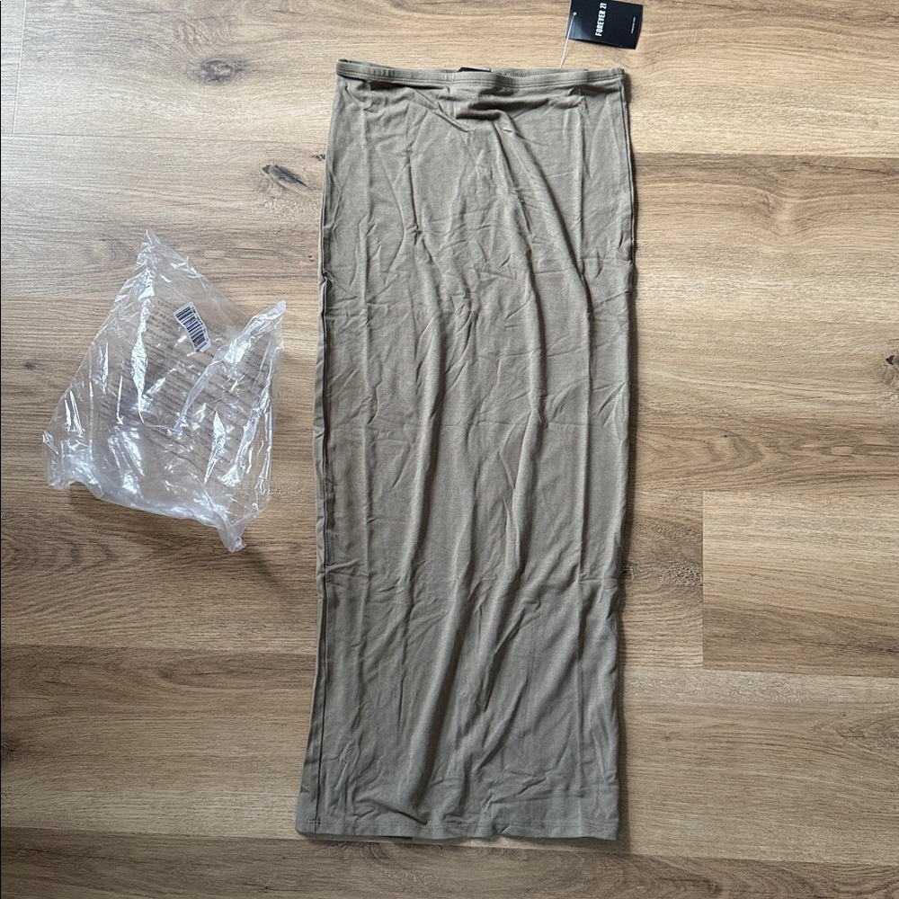 Olive green maxi skirt